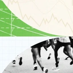 Four blurred orange butterflies in motion surround the phrase "the LONG GAME" in white text on a black background.