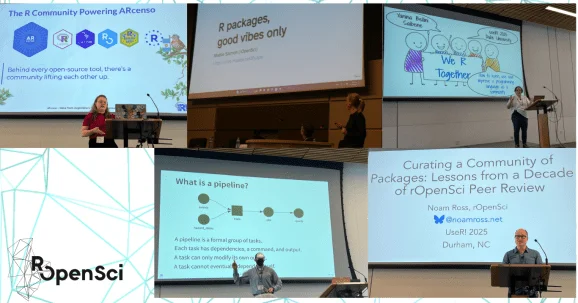 rOpenSci Staff and Community members presenting at several international conferences