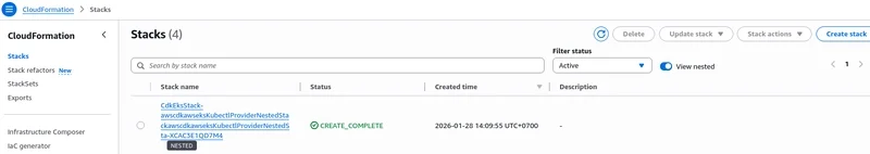 CDK CloudFormation stack